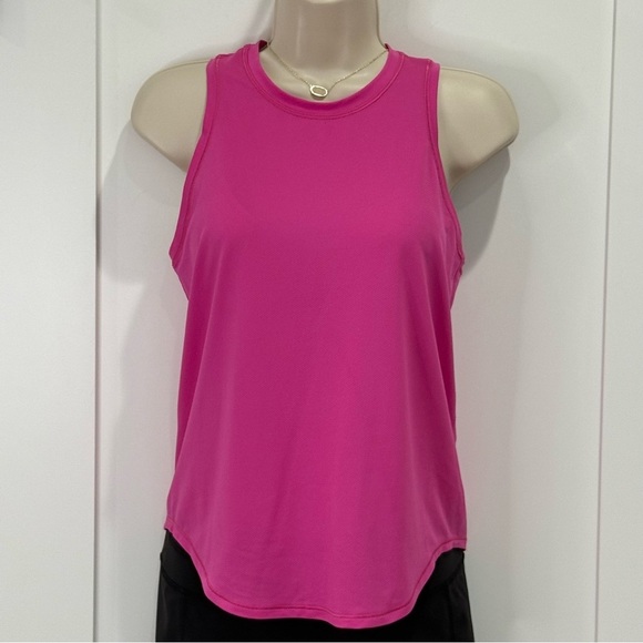 Lululemon High Neck Running And Training Tank Top Mesh Sonic Pink Size 4 - Picture 4 of 10